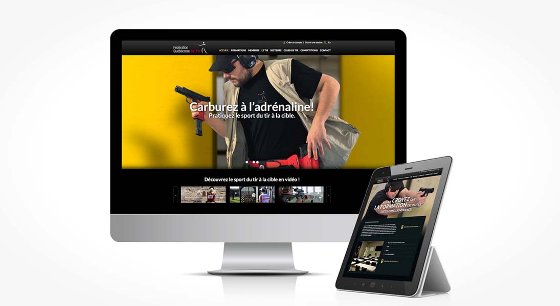 site web FQTIR - web site responsive conception design graphisme laval energik