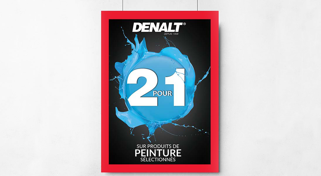 Affiche poster Peintures Denalt promo - conception design graphisme laval campagne publicitaire energik