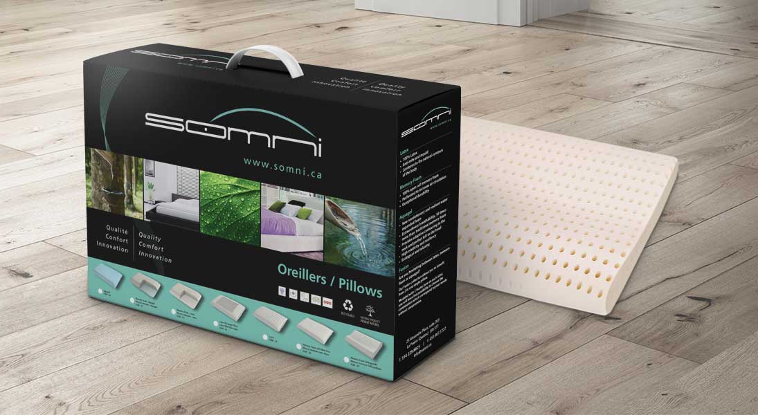 Insert Blue sleep emballage oreiller - conception design graphisme laval emballage packaging energik
