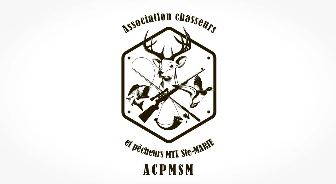 logo association chasseurs et pecheure mtl ste-marie acpmsm - logo stationery conception design graphism laval energik