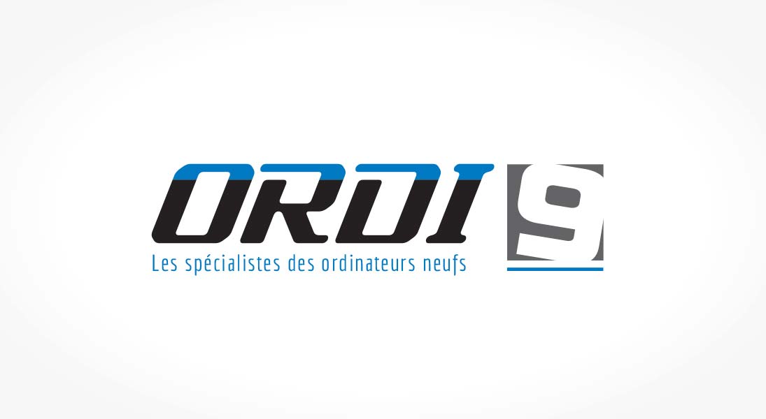 logo Ordi9 - data processing service logo stationery conception design graphism laval energik