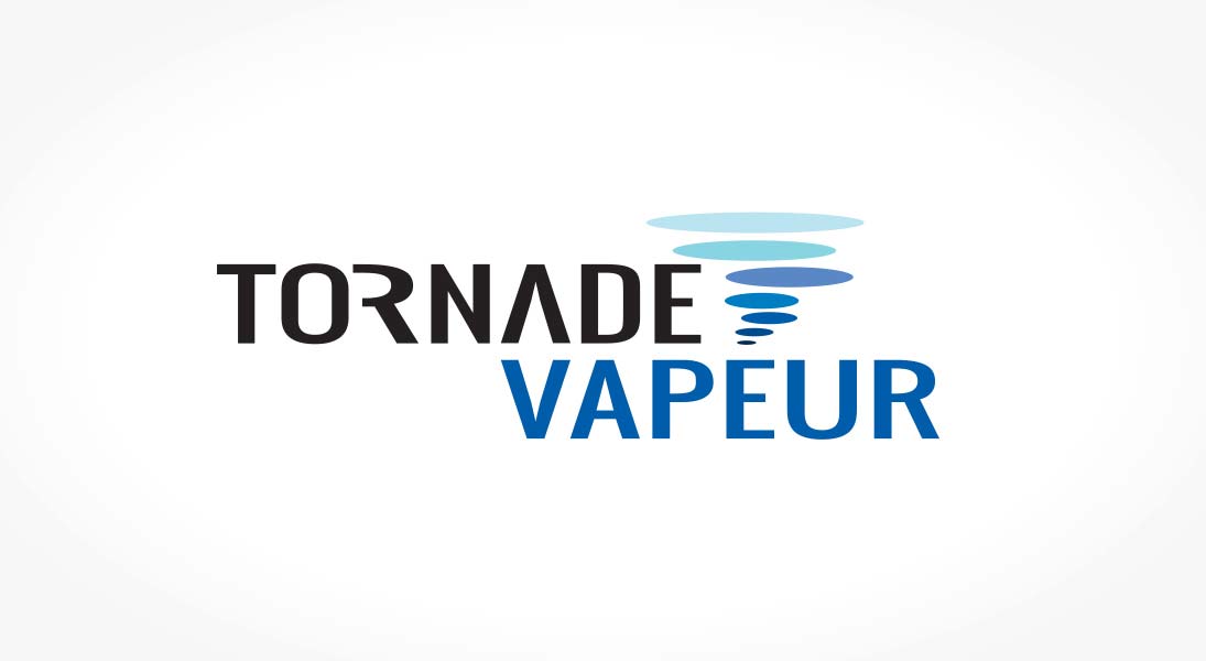 logo Tornade vapeur - vape entreprise smokes electronic logo stationery conception design graphism laval energik