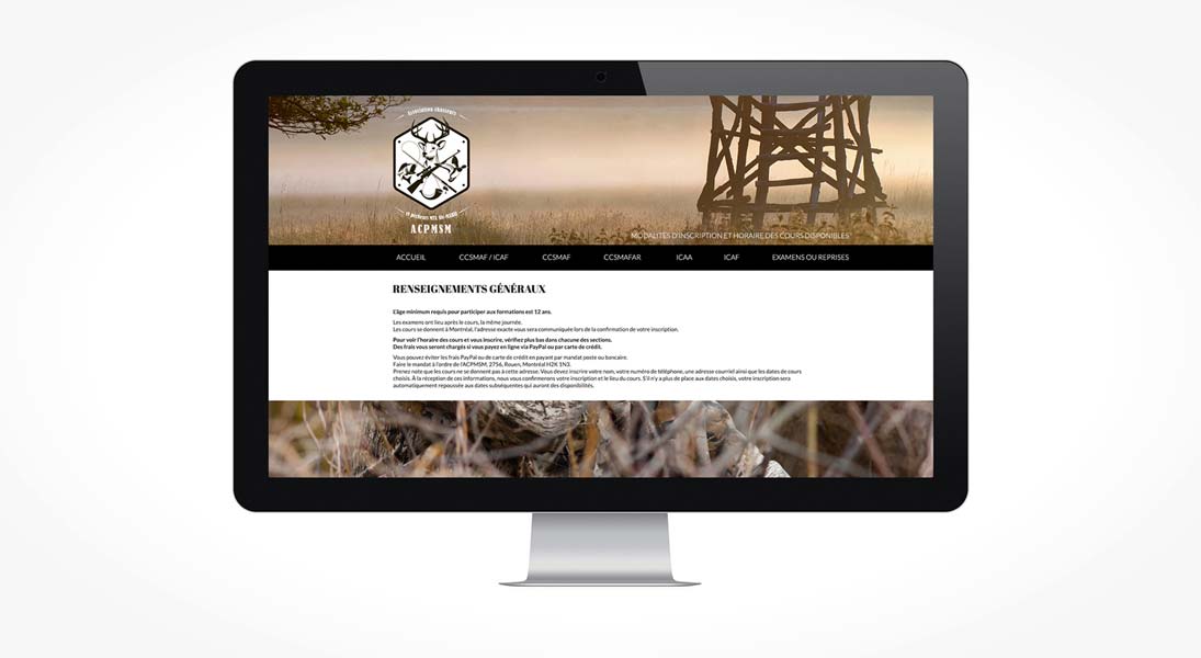 site web acpmsm - web site responsive conception design graphisme laval energik